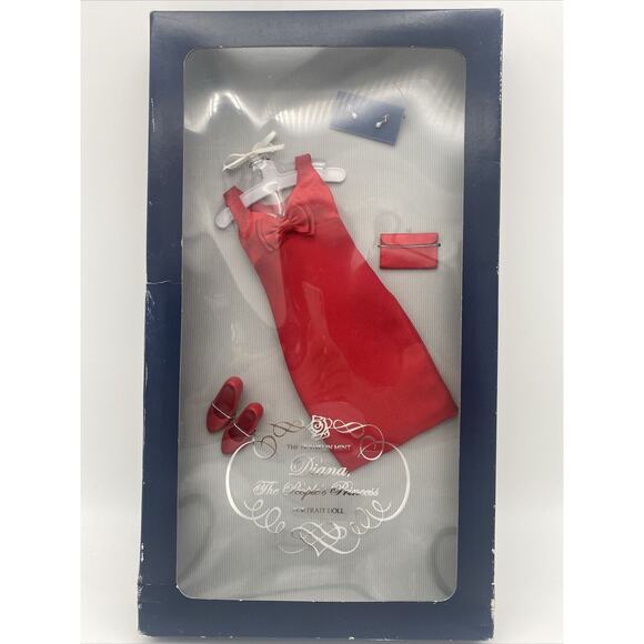 Franklin Mint - DIANA The People’s Princess- Portrait Doll Red Dress NIB - Picture 1 of 6